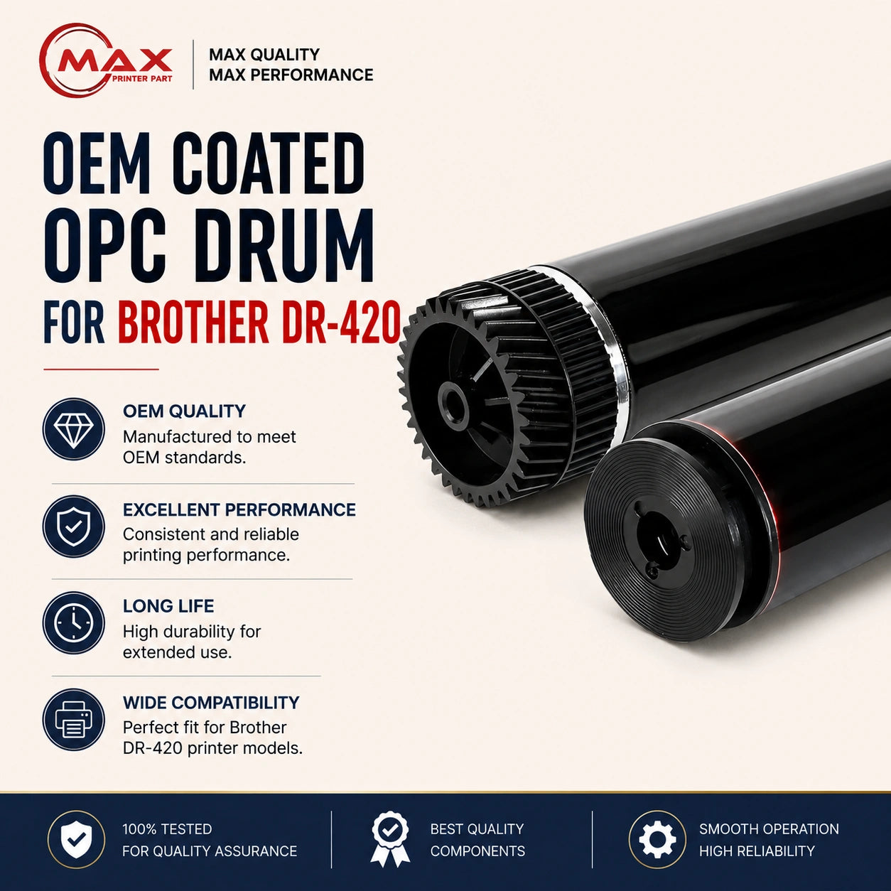 OEM Coated Opc Drum For Brother DR-420 / DR-450 / DR-2255 / TN-2260 / TN-2280 PRO 1500 / 1500 Drum