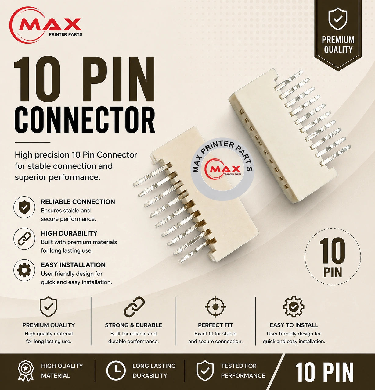 10 Pin FFC Connector For Eco Tank M205 Product with Info