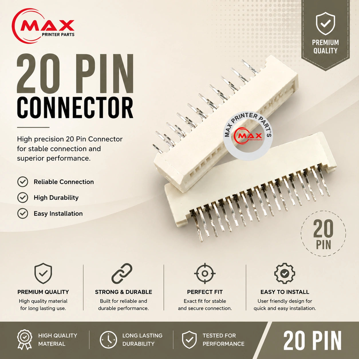 20 Pin FFC Connector Product with Info