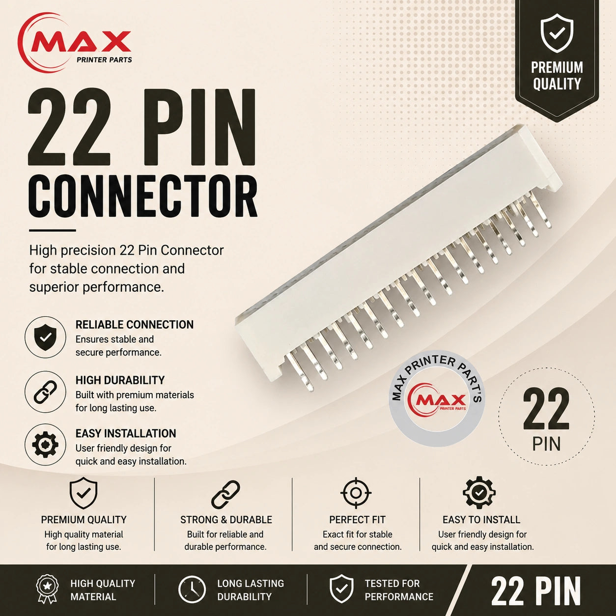 22 Pin FFC Connector For Canon imageCLASS MF4412/4410 Product with Info