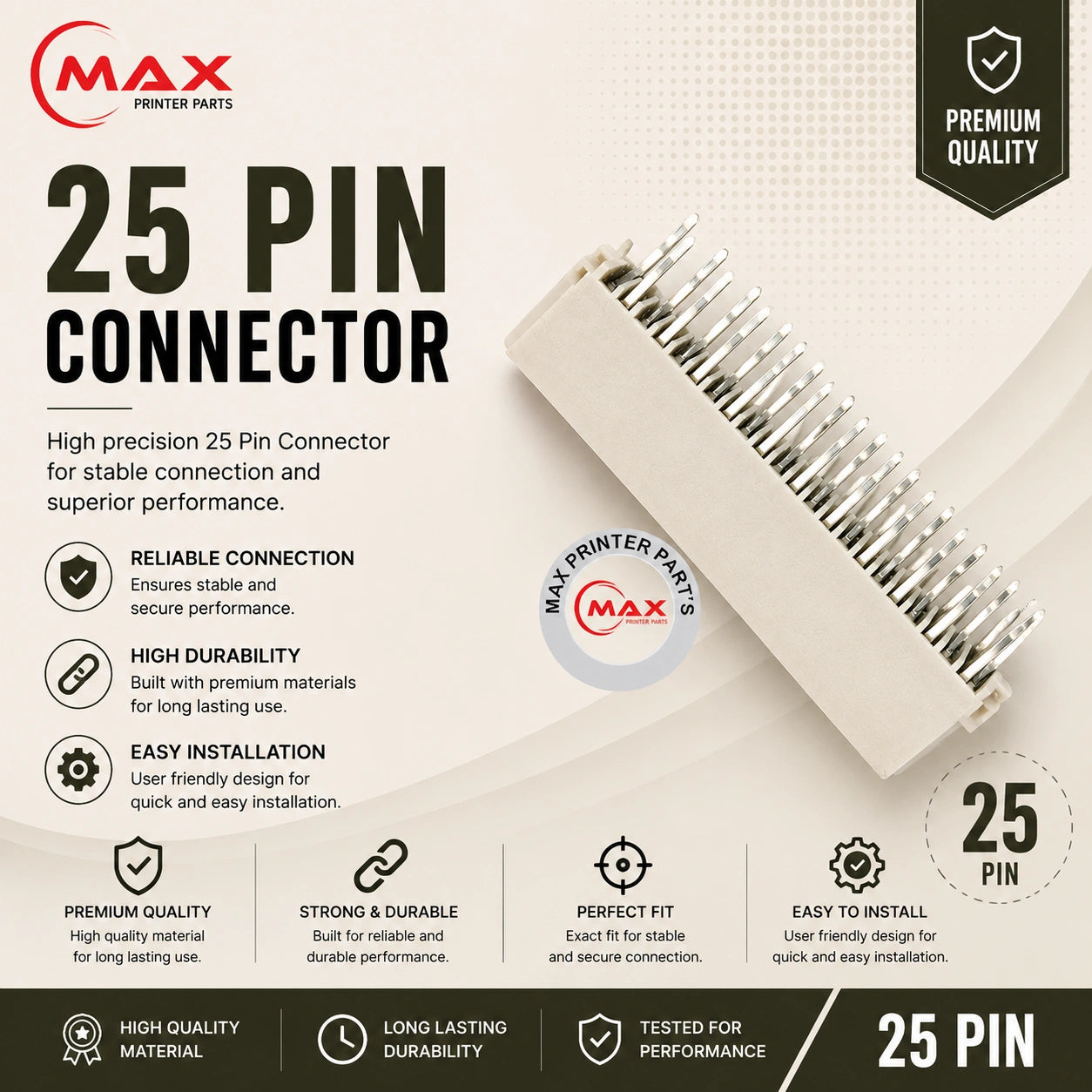 25 Pin FFC Connector For Canon imagePROGRAF TM-200 Product with Info