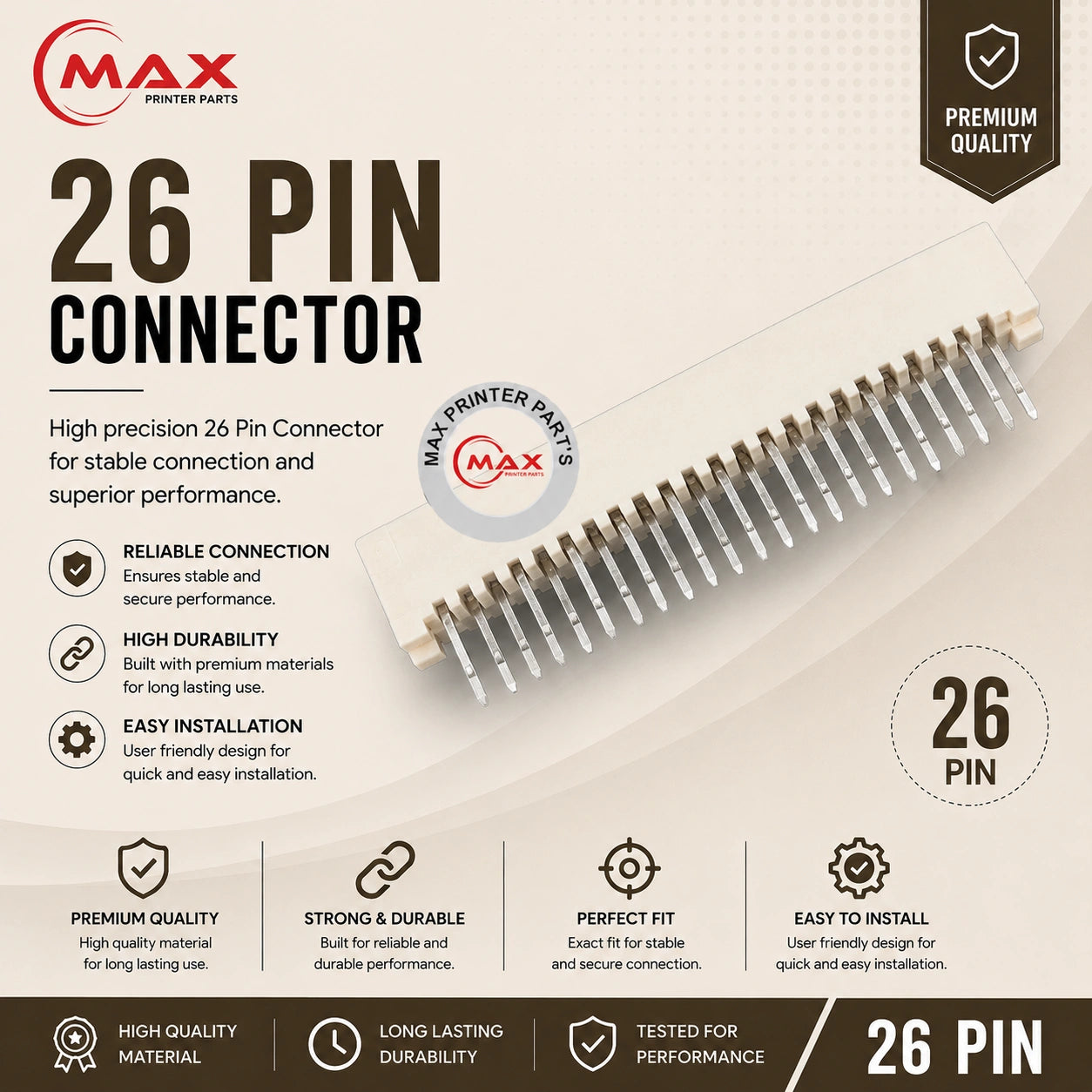 26 Pin FFC Connector For HP LaserJet MFP M72625dn Product with Info