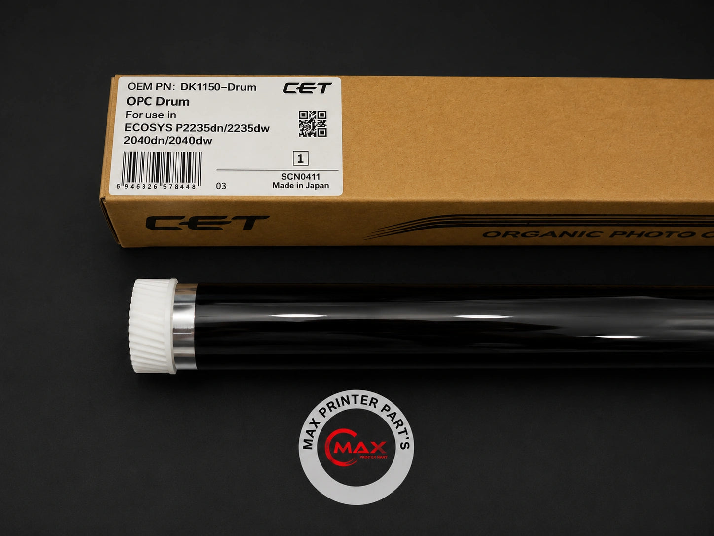 CET OPC Drum for Kyocera Ecosys M2040 / P2235 / M2135 / M2635 (DK-1150 / TK-1178 / TK-1172) (New Import)