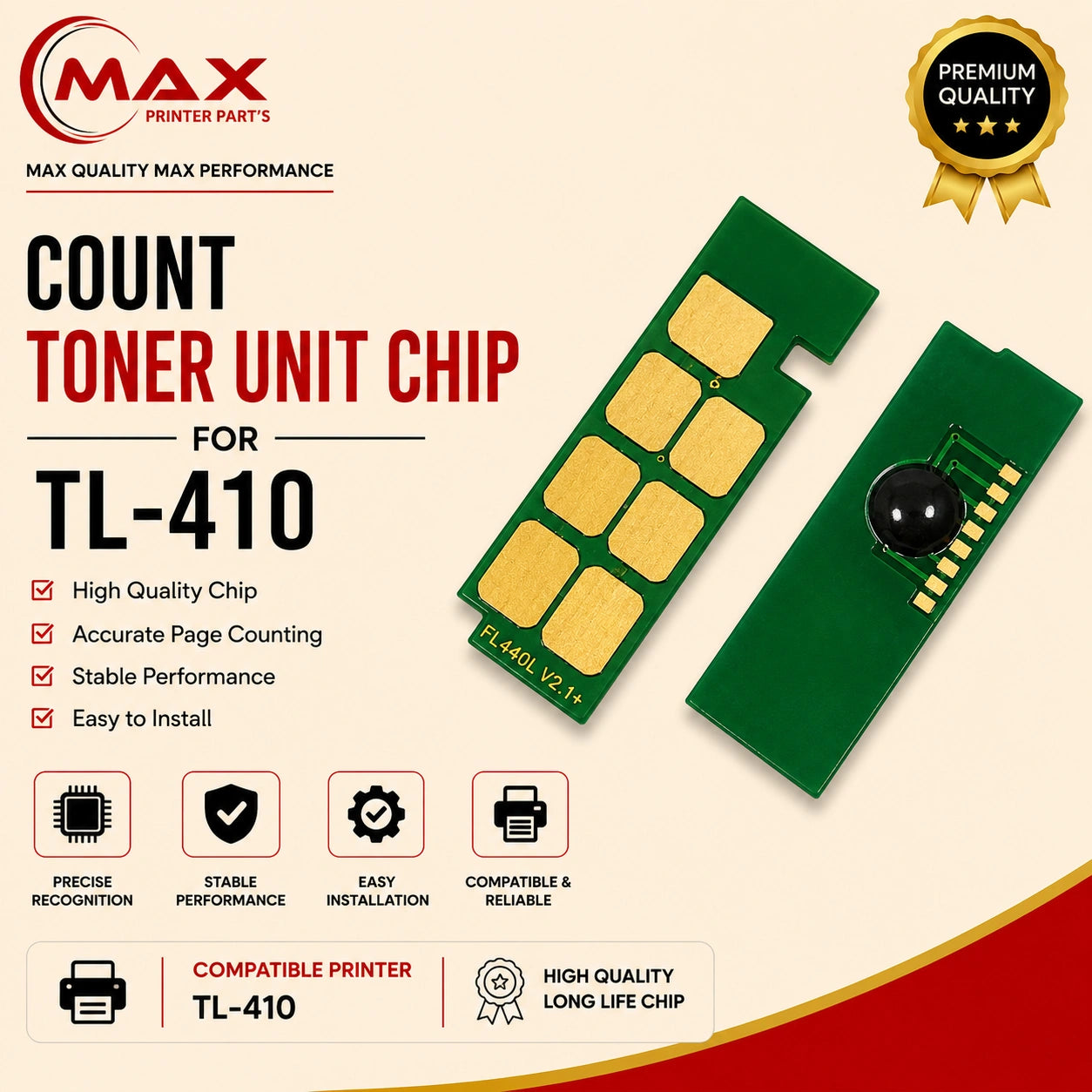 Count Toner Unit Chip TL-410 product