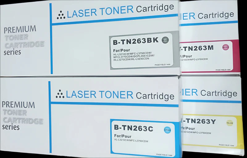TN-263 Toner Cartridge For Brother HL-L3270cdw / L3551cdw / L3735cdn (Set / Pair) New Import