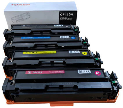 CF410 - CF411 - CF412 - CF413 Toner Cartridges For HP Color LaserJet Pro M452dw / M377dw / M477 / MF735cdw (Set) New Imort